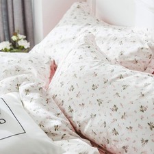 100 Cotton Floral Print Pillowcases Set of 2