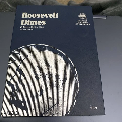 Roosevelt Silver Dime Starter Album 1946-1964 Includes 12 Coins.