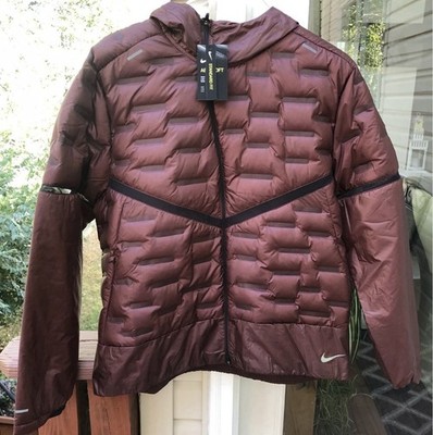 Nike Aeroloft Repel Jacket Men s Reflective Coat Size Medium CU7792-624 Maroon