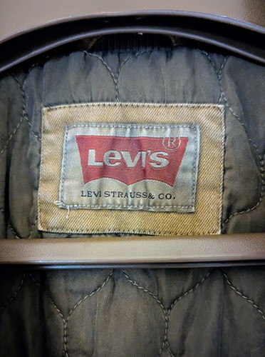 Levis Jacke Braun Denim Knopfleiste Bomber Trucker Taschen Herren Small. - Bild 11 von 18