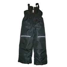 SwissTech Black Snow Bibs Insulated Winter Overalls Toddler 4T Reflective Trim