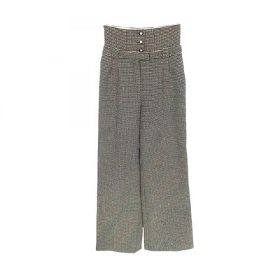 Pantalones de cintura alta Chanel Coco Mark Button Tweed #38 P53471V39794 alg... - Imagen 1 de 4