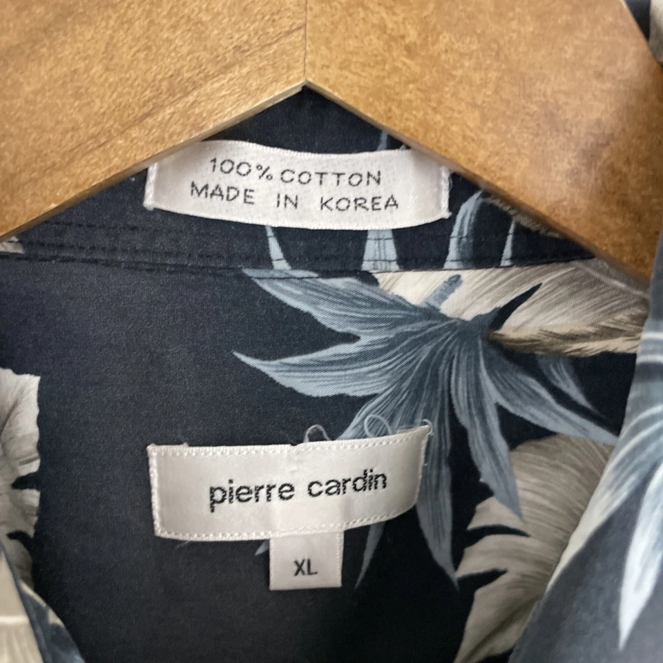 Vintage Pierre Cardin Hawaiian Shirt Mens XL Multicolor Floral Short Sleeve * - Image 3 of 4