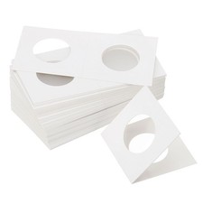 2x2 Coin Flips, 350 Pack 27.5mm Cardboard Coin Holder Paper Coin Holders, White