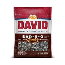 DAVID Jumbo Sunflower Seeds, Bar-B-Q Flavor, 5.25 oz 6 pack