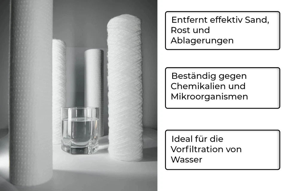 10x Vorfilter Sedimentfilter Wickelfilter 10 Zoll / 10" - 5 Micron Trinkwasser - Bild 2 von 4