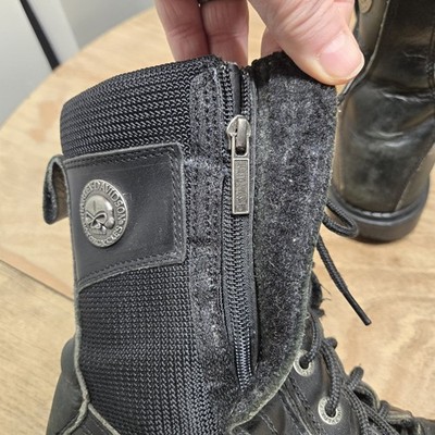Harley Davidson Boots Men 10 Black Leather Willie G. Skull Side