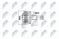 Original NTY Gelenksatz Antriebswelle NPZ-ME-017 FüR Mercedes-Benz