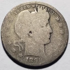 1898 Circulated Barber Silver Quarter