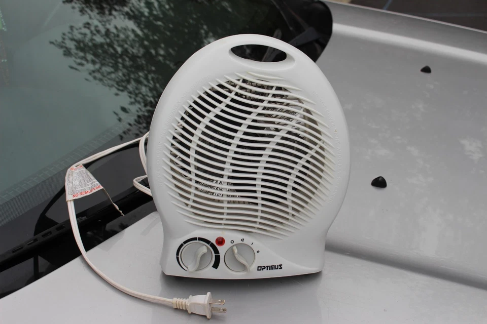 Ventilador Calentador Portátil Optimus con Termostato Blanco - (H-1322) Foto 4 de 4