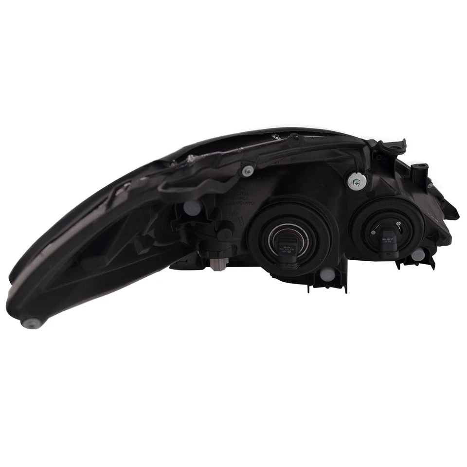 Faróis compatíveis com Toyota Solara 04-06 cupê/par de carcaça preta halogênio conversível - Imagem 3 de 4