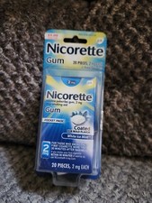 Nicorette Gum 2mg White Ice Mint 20 Pieces Pocket Pack