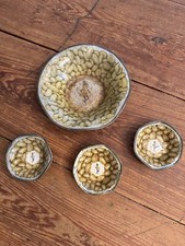 Vintage Mr. Peanut Planters Tin Metal Snack Nut Dish Bowl Set of 4 - Made in USA