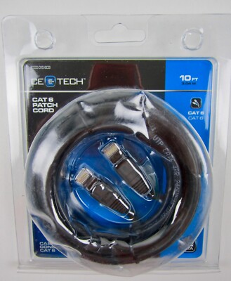 *** Brand New! Black 10ft CE TECH CAT6 Patch Cord ***