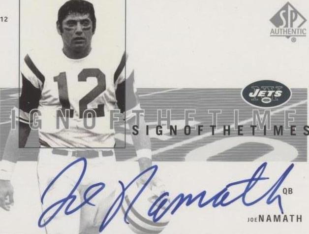 2001 SP Authentic Joe Namath #JN - 1 of 2