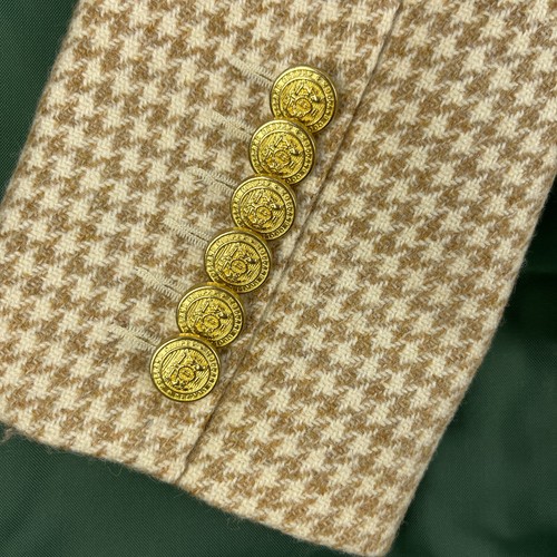 Holland Cooper Knightsbridge Blazer Womens 14 (UK) Wool Camel Puppytooth NEW - Picture 18 of 22