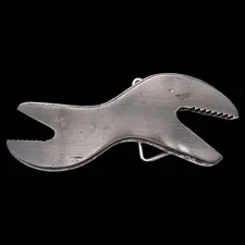 Vaughn & Bushnell Alligator Wrench Handmade Garage Folk Art Vintage Belt Buckle