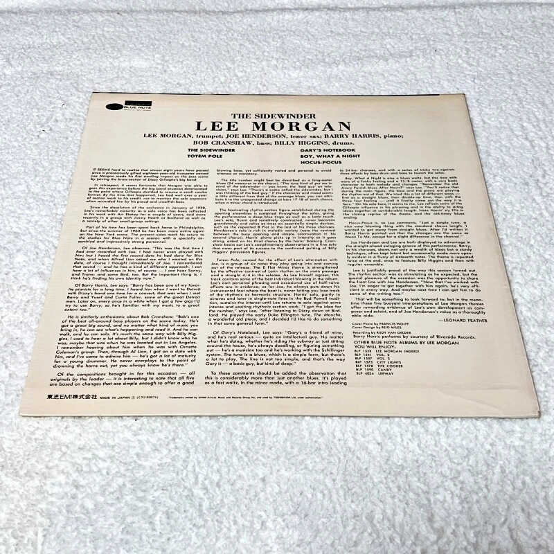 Lee Morgan The Sidewainder 1963 Vinyl LP Record Blues Post Bebop Jazz Rock Japan - Image 4 of 4
