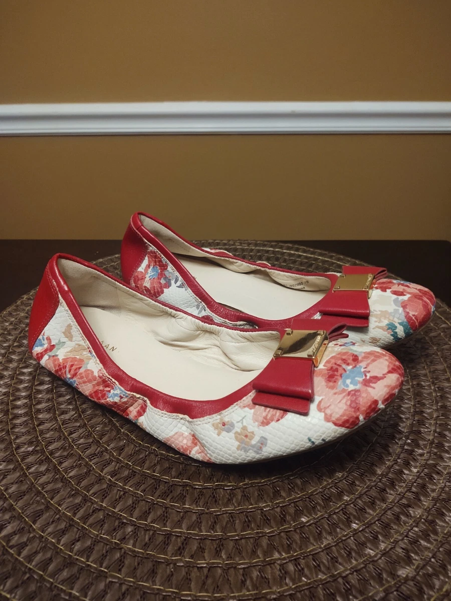 Cole Haan Floral Pattern Tali Bow Ballet Flats Size 7B | Ebay