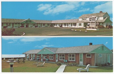 Sea Gull Resort Motel Cape Cod North Truro Massachusetts Dual View Postcard