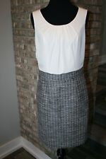 NEW Banana Republic Womens Career Sheath Sleeveless Tweed Skirt Dress SZ 6P