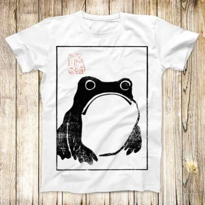  T-Shirt unbeeindruckt Frosch japanische Kunst Kröte TV Meme Männer Frauen Unisex Top 3630