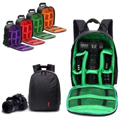 Camera Backpack Shoulder Bag Waterproof Bag for Canon Nikon Sony DSLR Digital US