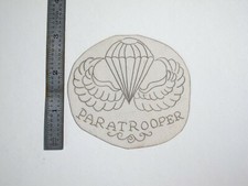 vtg 1960s 1970s Tattoo Flash acetate stencil Paratrooper Wings v3 MIL2