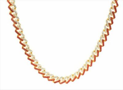 Charles Raymond Zig Zag Bling'ed Out Necklace - New Cuban Z Links