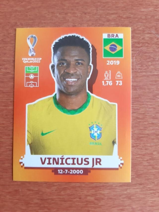 VINICIUS JUNIOR Panini Fifa World Cup Qatar 2022 BRA19 | eBay
