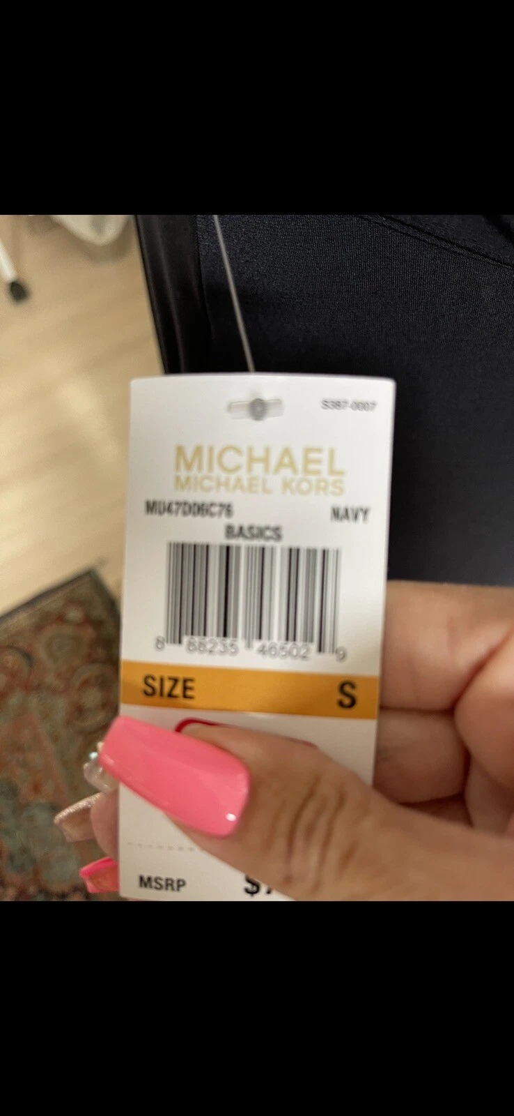 Abito gonna asimmetrico blu navy Michael Kors... Nuovo con etichette