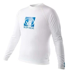 Body Glove Wetsuit Junior Basic Fitted Long Arm Rash Guard, White, 14