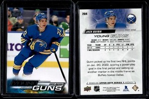 2022-23 Upper Deck Series 1 Young Guns #204 Jack Quinn Rookie RC