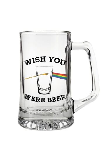 Bicchiere boccale boccali birra Mug wish you were beer - divertente regalo - Zdjęcie 1 z 2