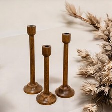 Jaipur Woods Set di 3 portacandele in legno