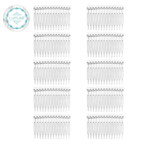 Side Combs Hair Clips Transparent Plastic Travel Decorative Diy Veil - Picture 10 of 12