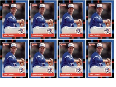 (8) 1988 Donruss #152 John Cerutti Toronto Blue Jays Card Lot