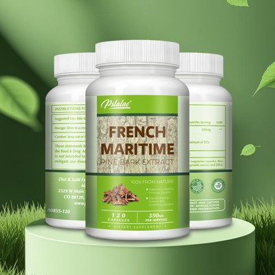 French Maritime Pine Bark Extract 350mg-with Proanthocyanidins, for Heart Health