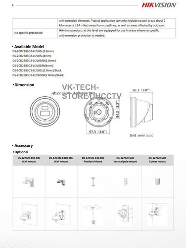 Hikvision 4k 8MP Acusense luce stroboscopica e avviso acustico fotocamera luce ibrida intelligente - Foto 7 di 11
