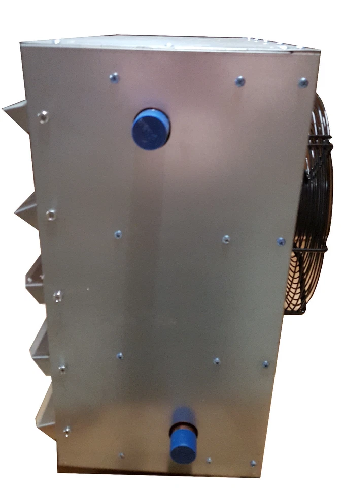 Caldera de leña exterior 100k BTU calentador colgante de agua caliente CABLE GRATIS ventilador de 2 velocidades Foto 2 de 3