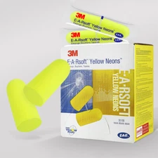 🔥3M Ear Plugs E-A-Rsoft Noise Reduction 33dB Yellow Neon Foam One Use  PACKSIZE