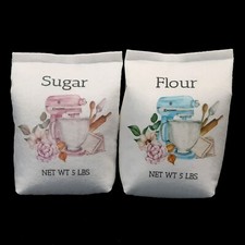 Felt Pretend Play Food Flour and Sugar Bags for Pretend Kitchens, New