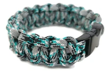 Paracord Bracelet 550 Black Tactical 3/8" Buckle (Static) Hand Made 