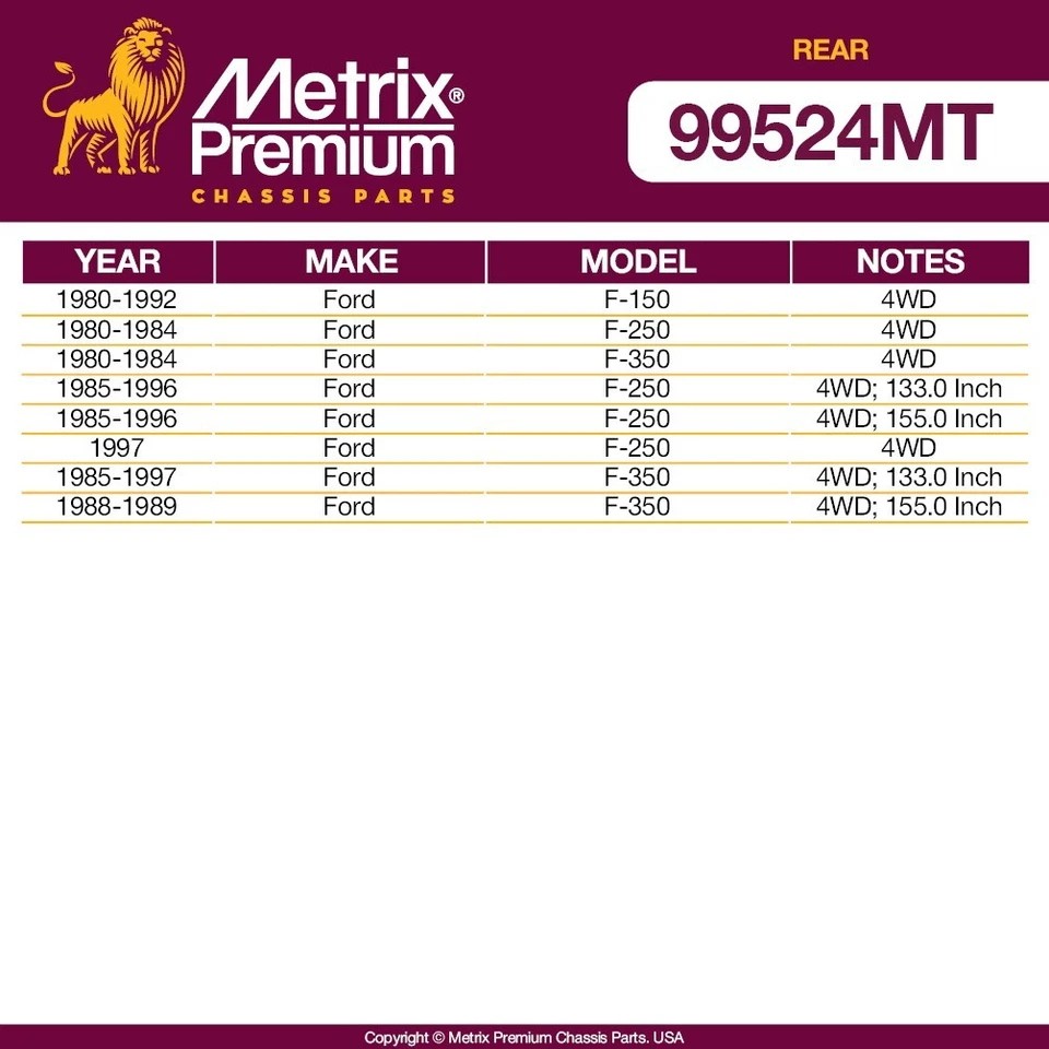 Juego de eslabones de barra estabilizadora trasera para Ford F-150 1980-1984 F-250 F-350 1980-1992 4x4 K80016 Foto 2 de 4