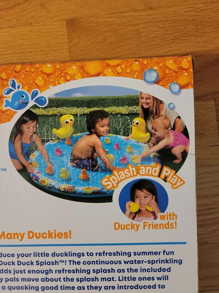Banzai Jr Duck Duck Splash Inflatable Kiddie Splash Pad Mat + 15 Duckies NEW - Image 4 of 4
