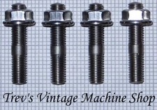 Kawasaki KLE500 stainless steel exhaust studs & flange nuts, set of 4. ES12