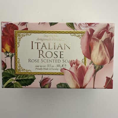 Saponificio Artigianale Fiorentino Handmade Italian Rose Scented Soap 10.5 oz