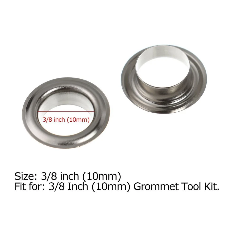 (10mm) Grommets Brass Grommets Eyelets Grommet Tool Washers and Grommets Kit AU - image 2 of 4