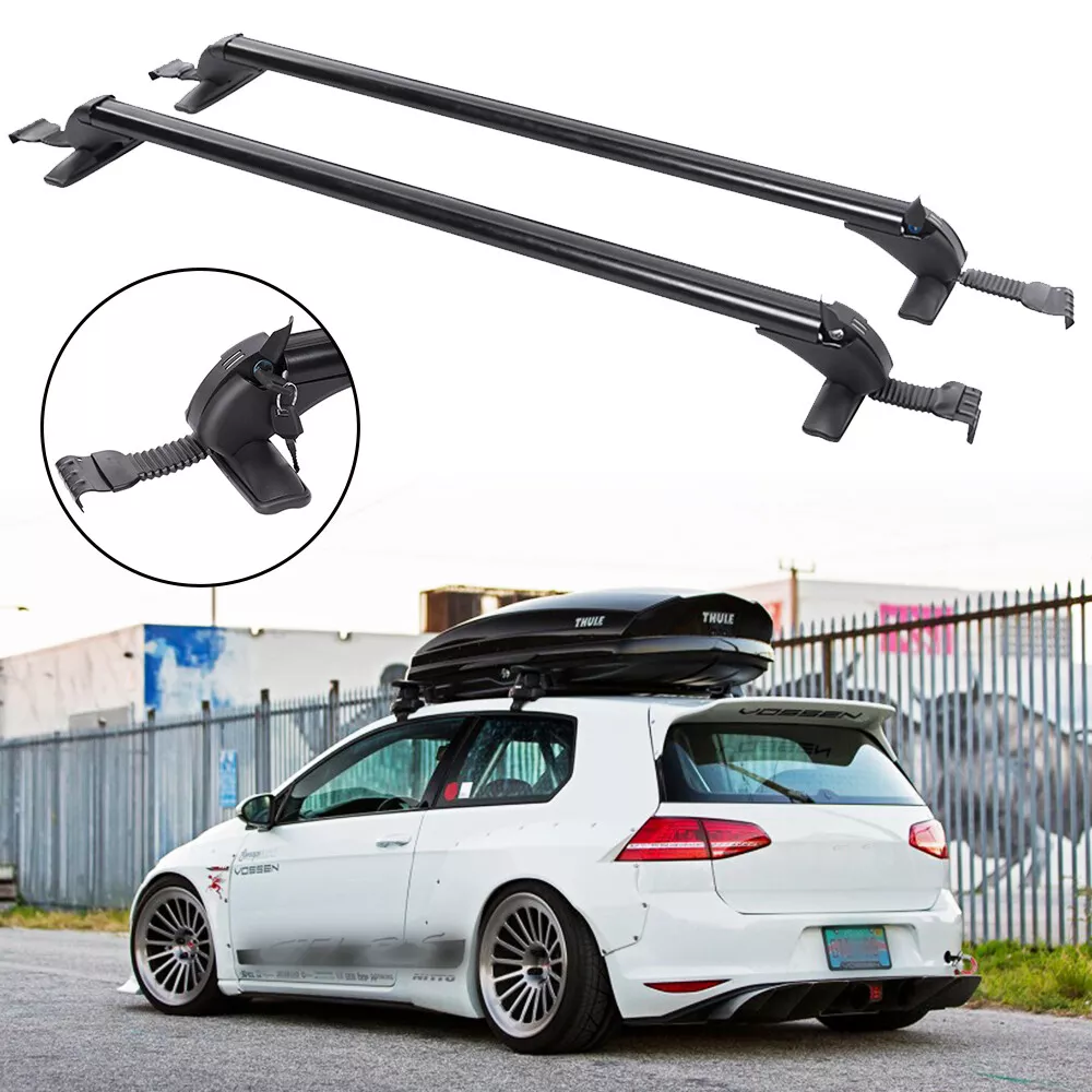 43.3 Top Roof Rack Cross Bar Luggage Carrier w/ Lock For VW Golf MK7  2011-2021