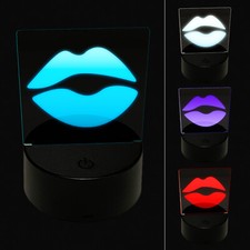 Kiss Lips 3D Illusion LED Night Light Sign Lamp